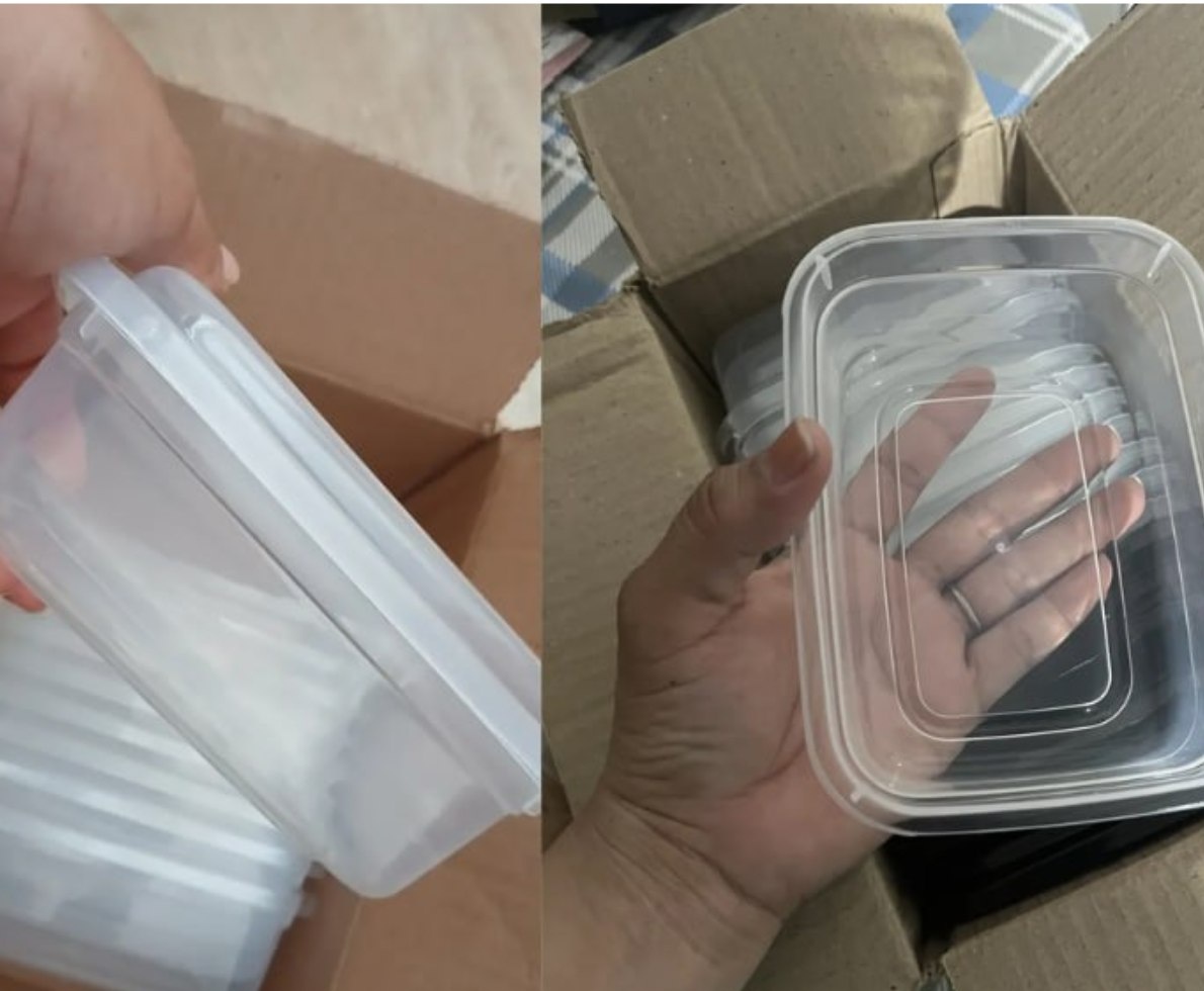 Kit 10 Potes Transparentes 500ml
