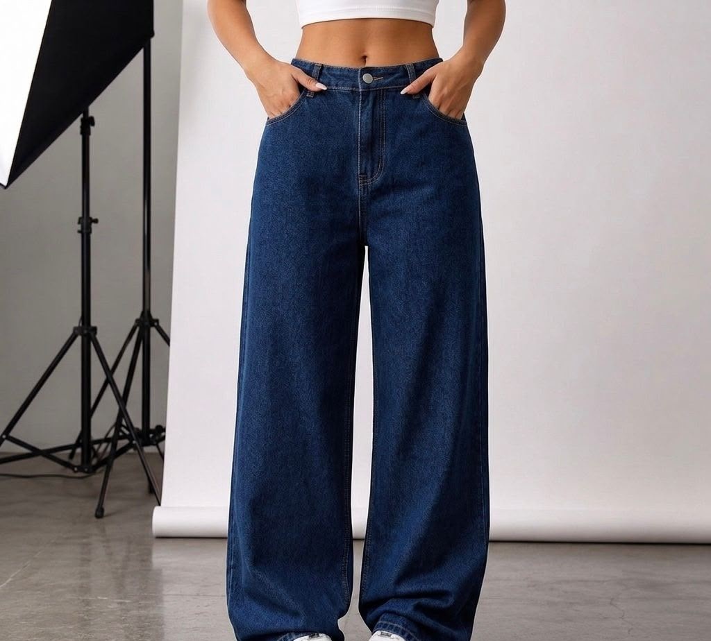 Calça Wide Leg Jeans Feminina 5 cores