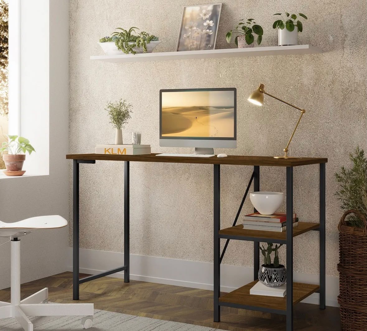 Mesa Home Office Escrivaninha Industrial 1,10m