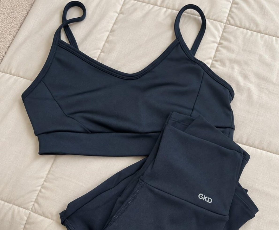 Conjunto Gkd - Legging Cós Alto  Top Duplo 9 Cores