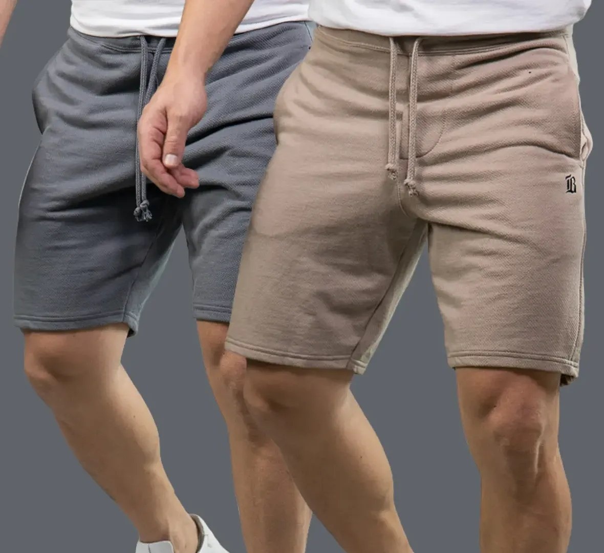Kit 2 Bermudas Shorts Moletom Masculino Algodão Confortável