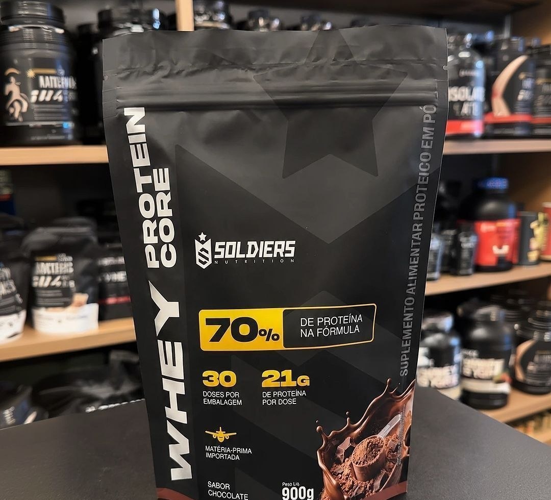 Whey Core 70 Concentrado Chocolate 900g - Soldiers Nutrition