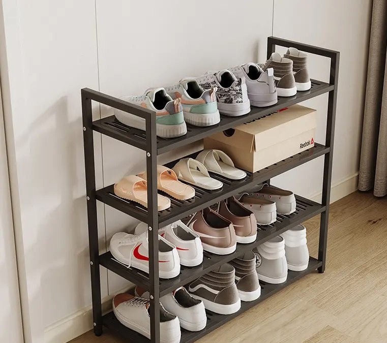 Sapateira Organizador Sapatos Metal 4 Andares 70cm 16 Pares