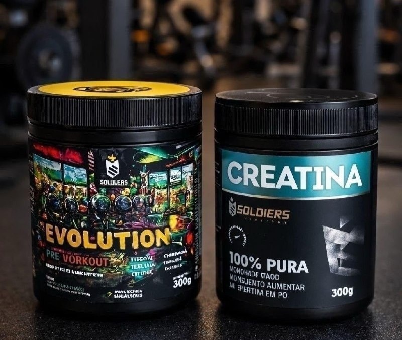 Creatina 300g Pré-Treino Limonada Suíça Evolution 300g Soldiers Nutrition