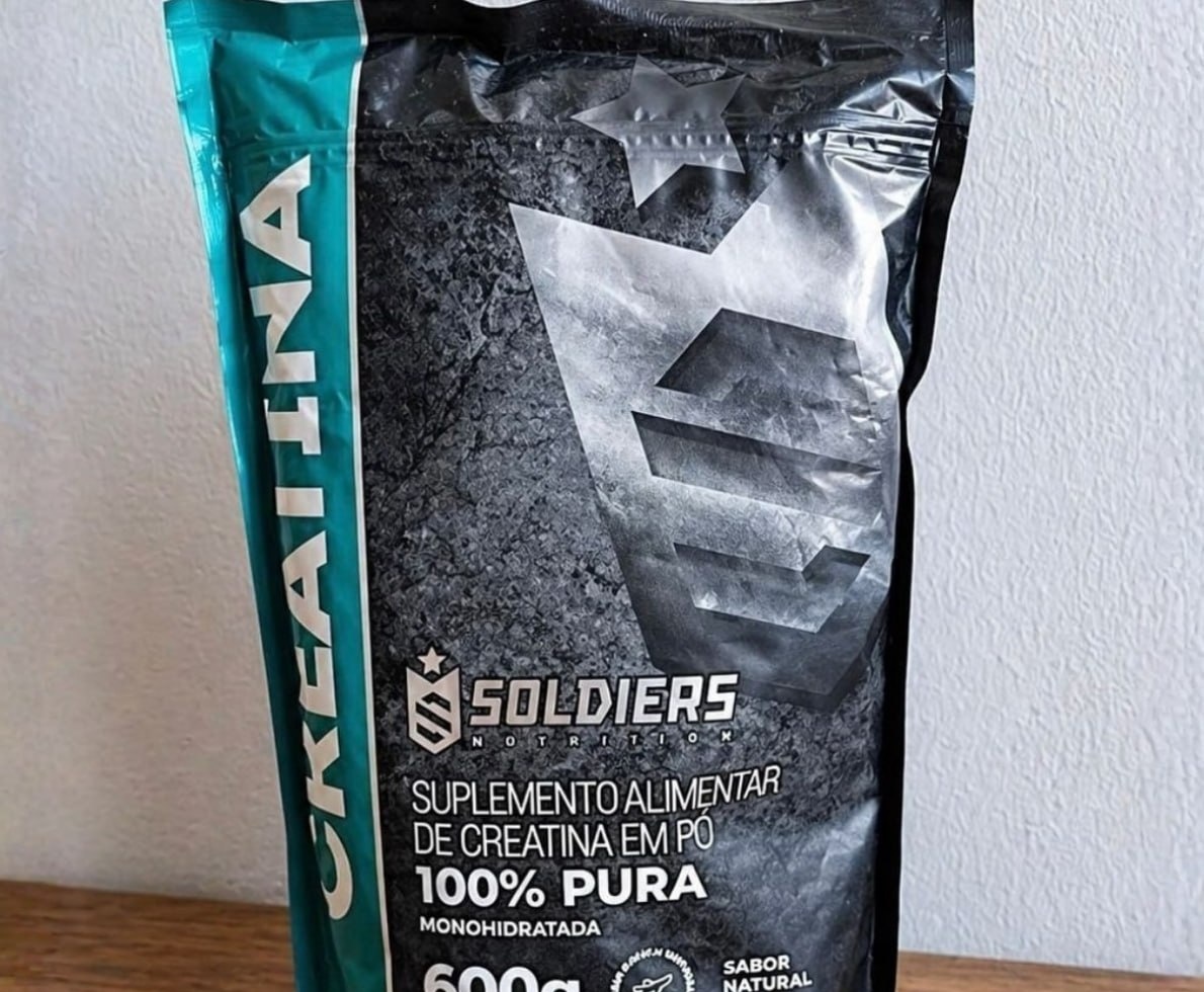 Creatina 600g Suplemento Monohidratada em Pó 100 Pura Soldiers Nutrition