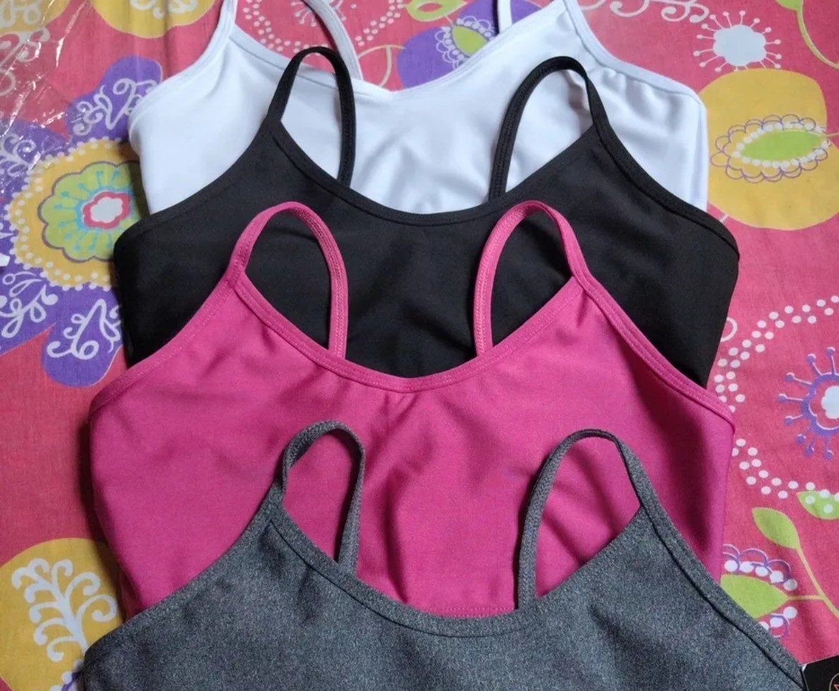 Kit 4 Tops Sem Bojo Fitness