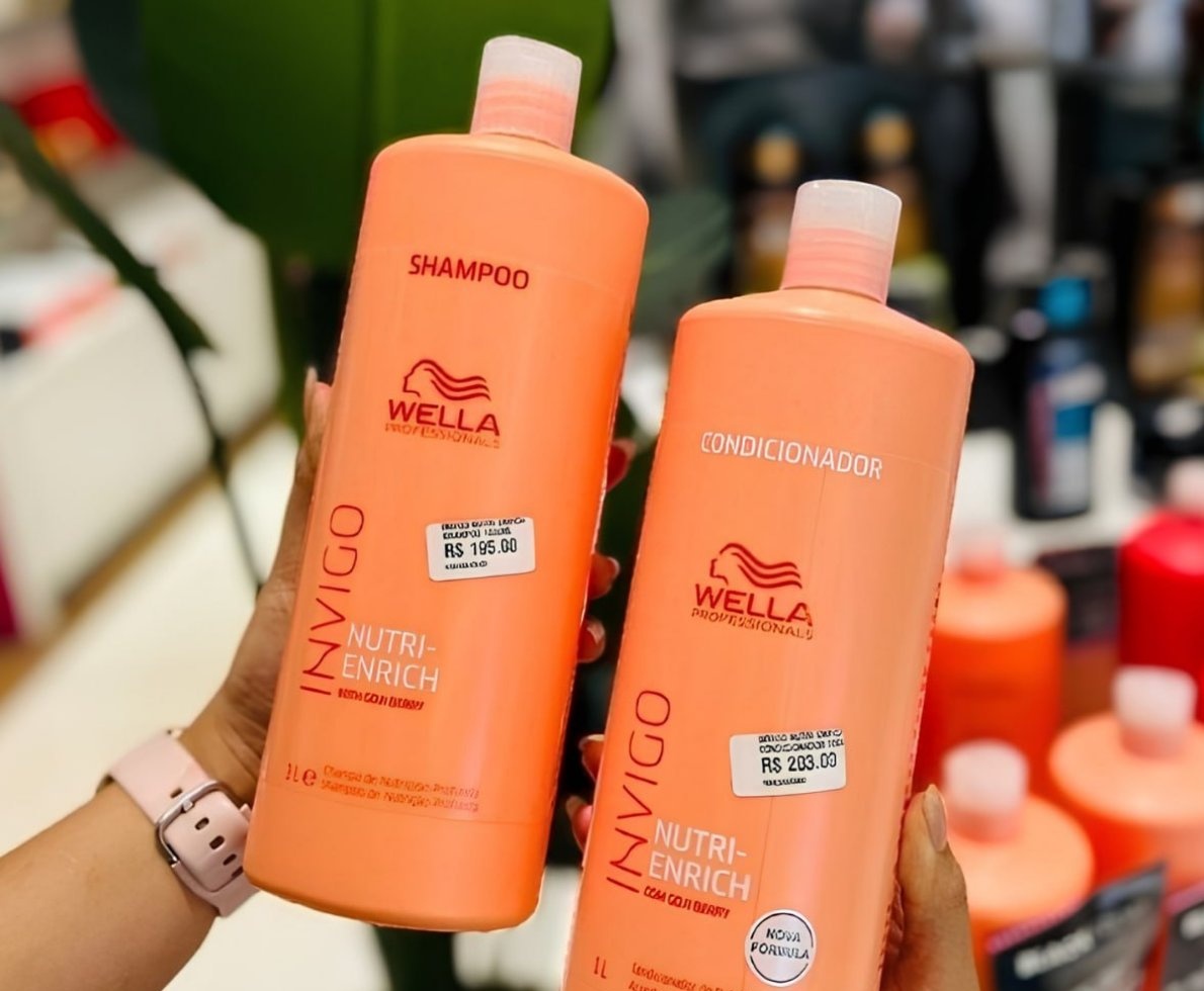 Kit Wella Pro Invigo Enrich Shampoo 1L  Condicionador 1L