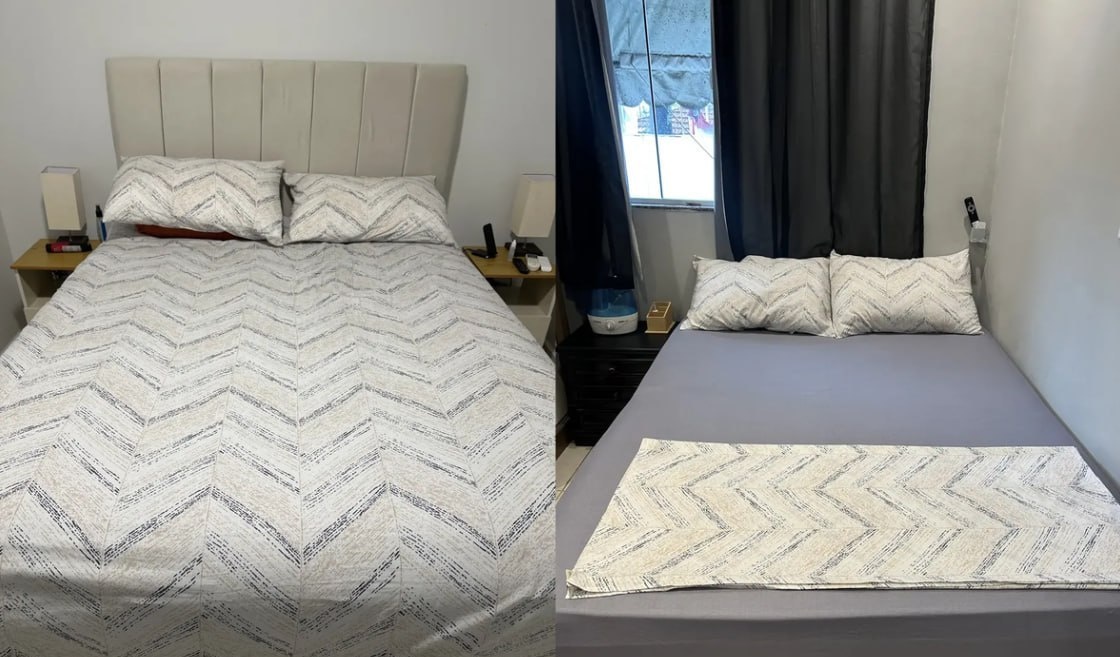 Jogo de Cama Solteiro Fred 100 Algodão 3 Peças Cinza Karsten
