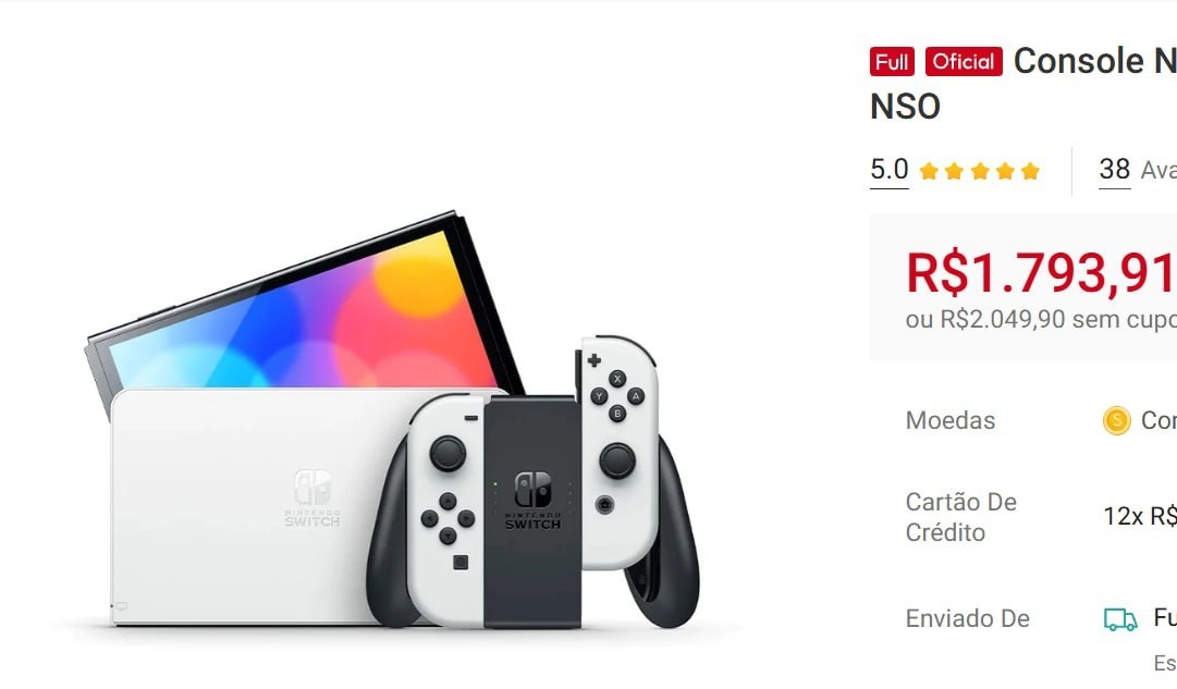 Console Nintendo Switch OLED  Super Mario Bros  3 Meses NSO