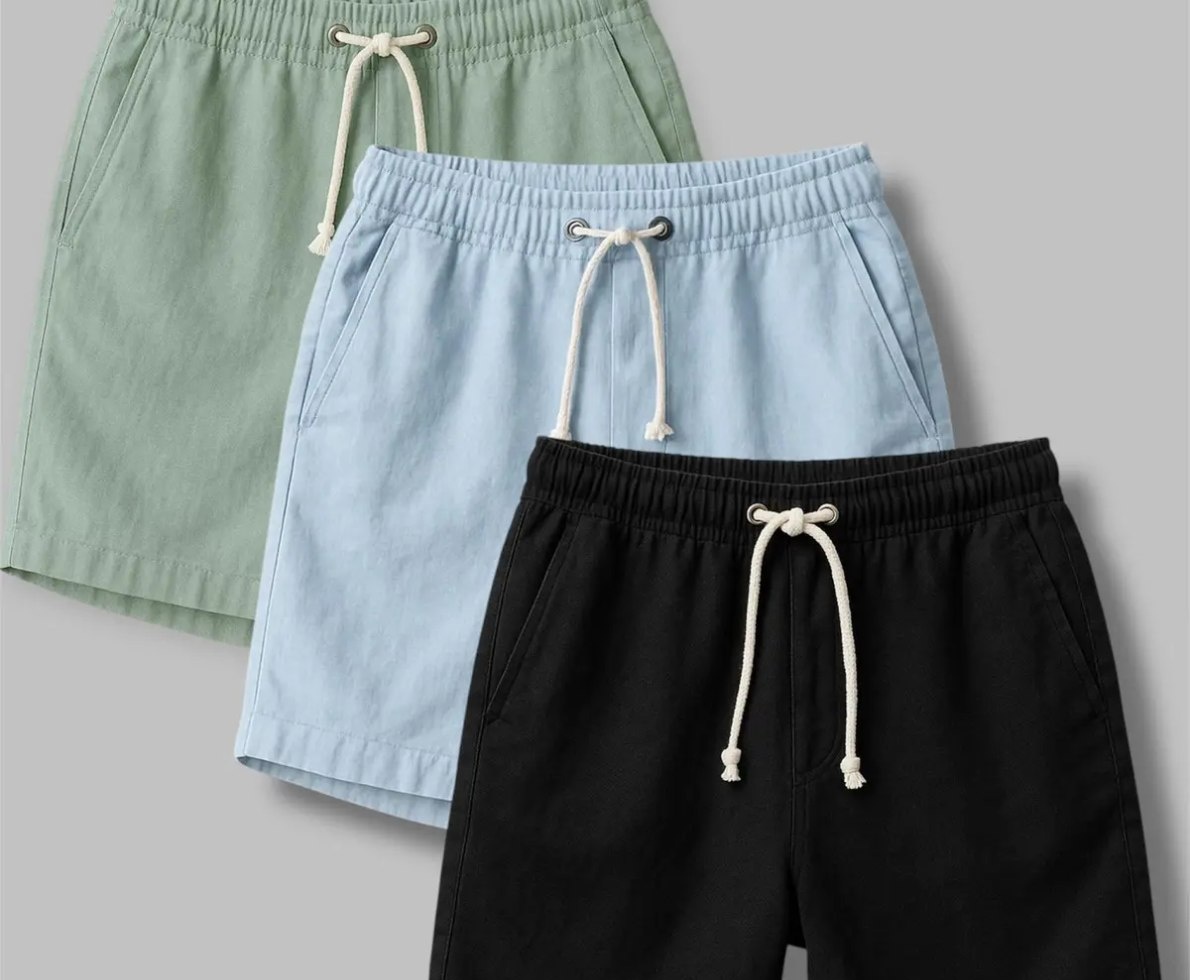 Kit 3 Shorts Bermuda Linho Verão