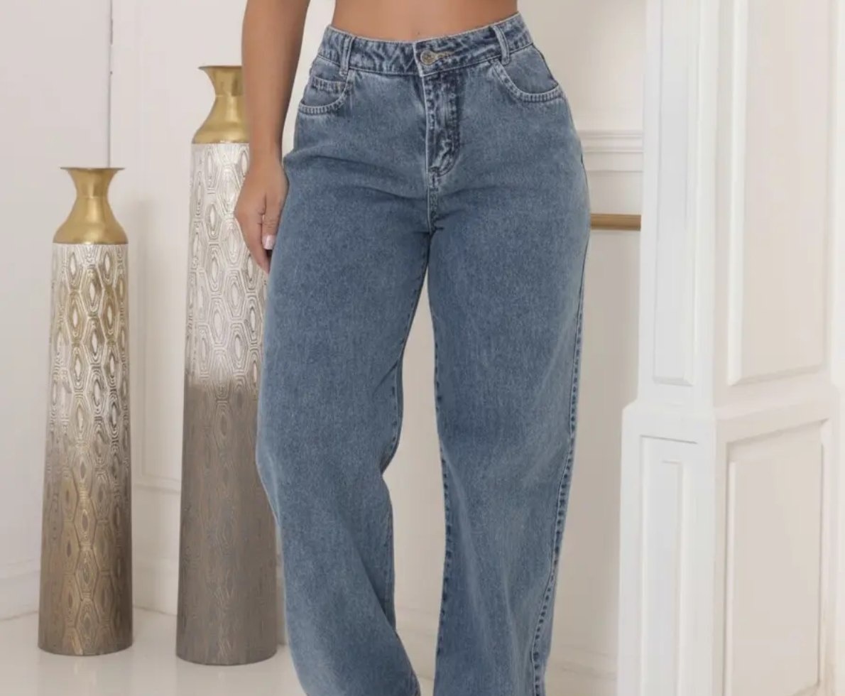 Calça Jeans Wide Leg Stillge