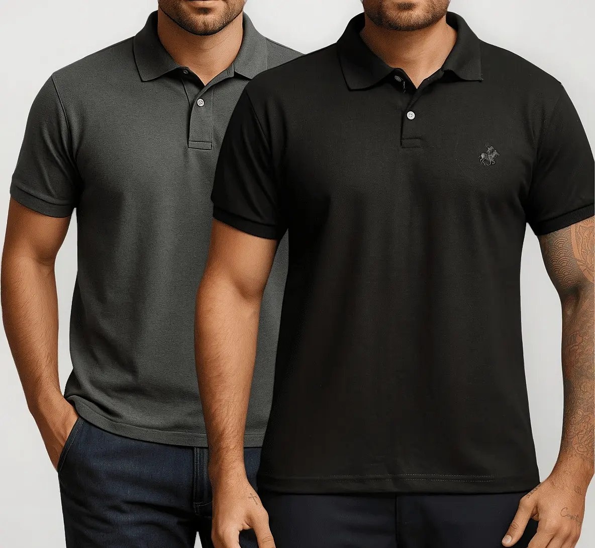 Kit 2 Camisa Polo Piquet Masculina Casual Premium