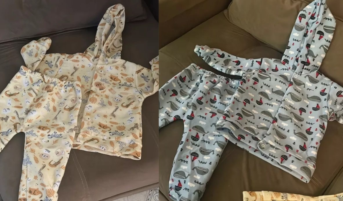 Kit 4 Peças 2 Conjuntos Soft Estampado Infantil