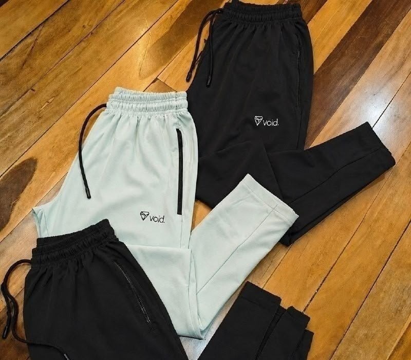 Kit com 3 Calças Jogger Tactel com Elastano Zíper