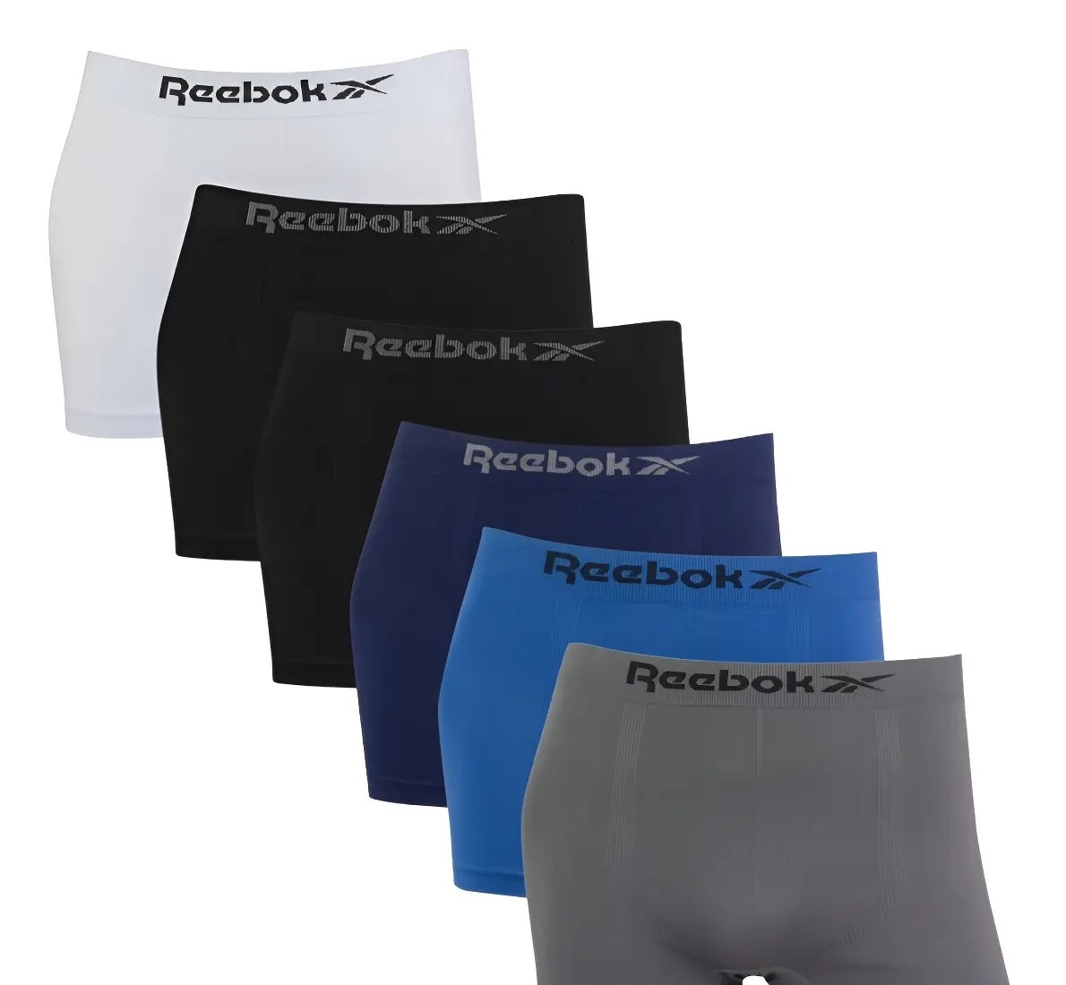 Kit 6 Cuecas Boxer Reebok Microfibra Sem Costura