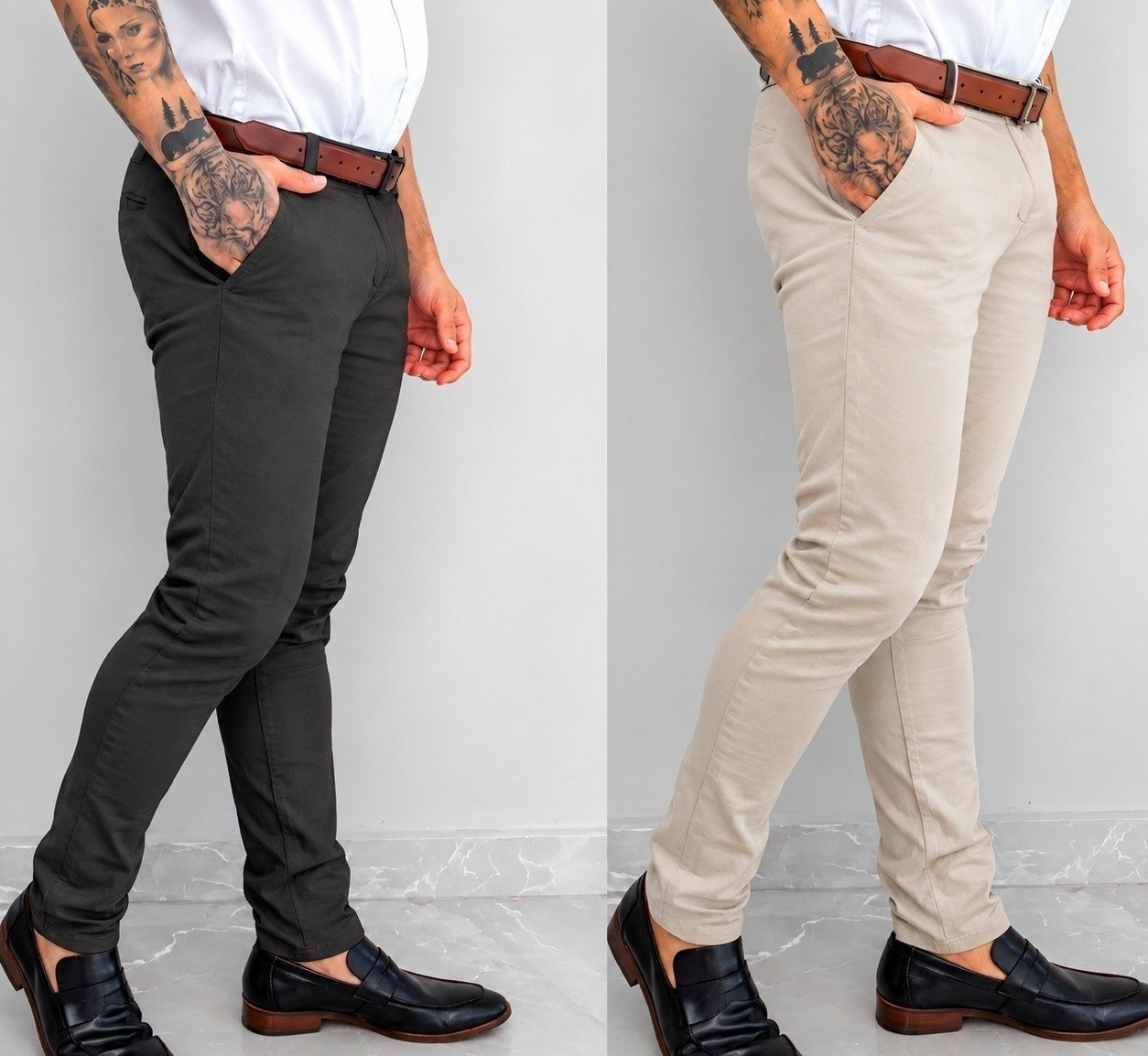Calça Sarja Alfaiataria Slim 3 Cores