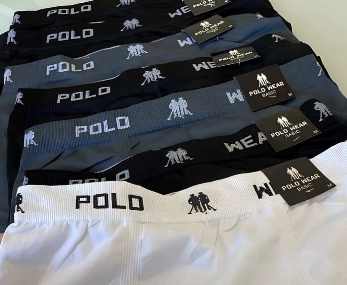 Kit 06 Cuecas Boxer Polo Wear Microfibra