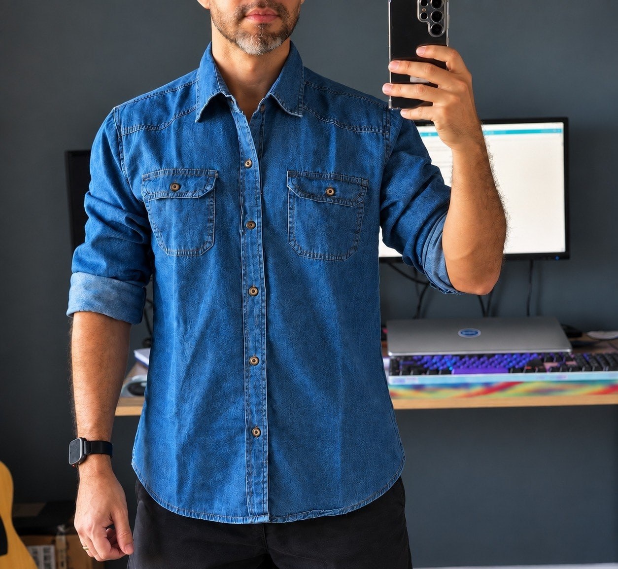 Camisa Jeans Social Slim