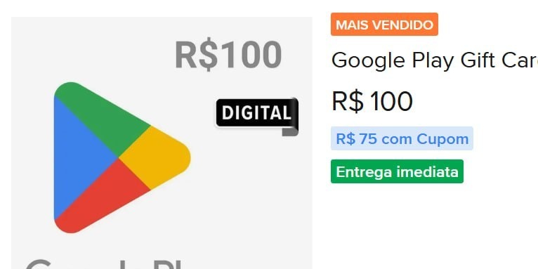 Google Play Gift Card R 100 Digital