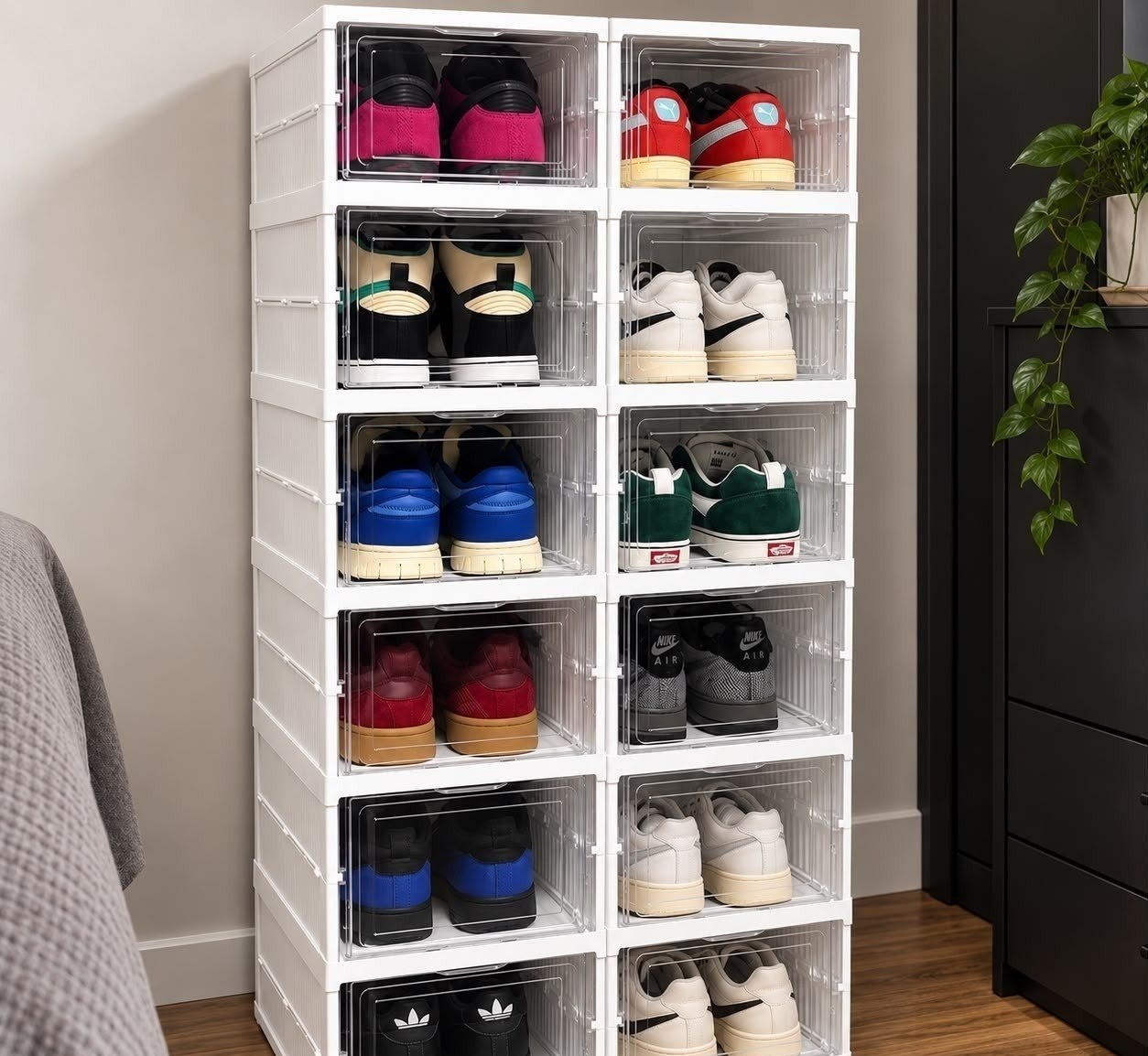 Sapateira Organizador Sapatos Empilhável Vertical 6 Andares