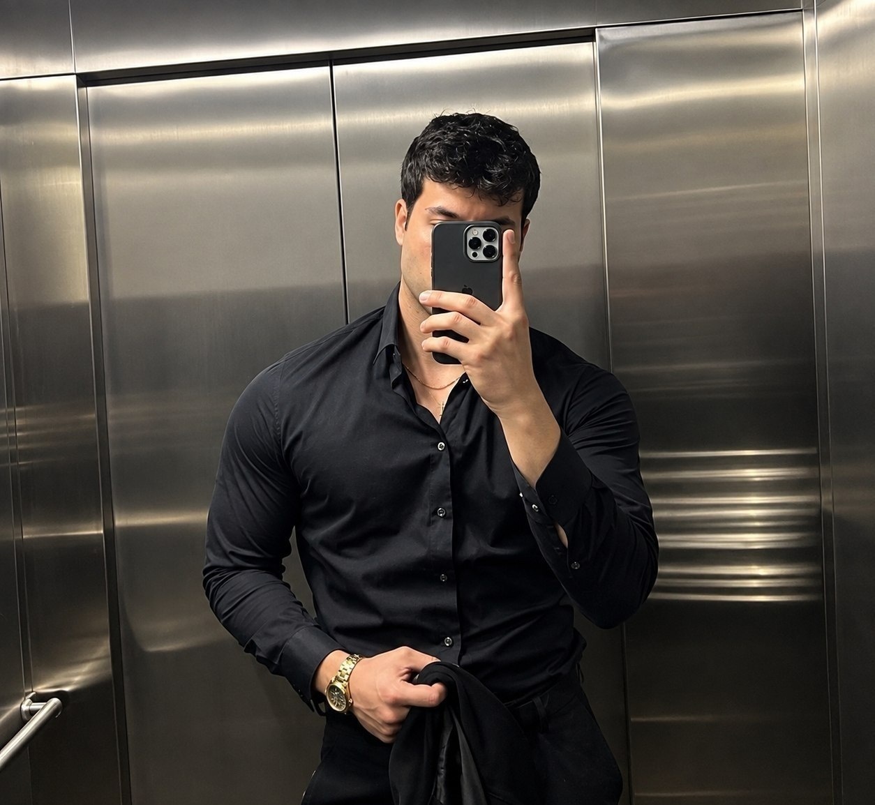 Camisa Social Slim Manga Longa