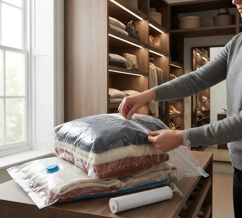 Magnow Pack Sacos A Vácuo Kit 10 Unidades Com Bomba Reutilizável