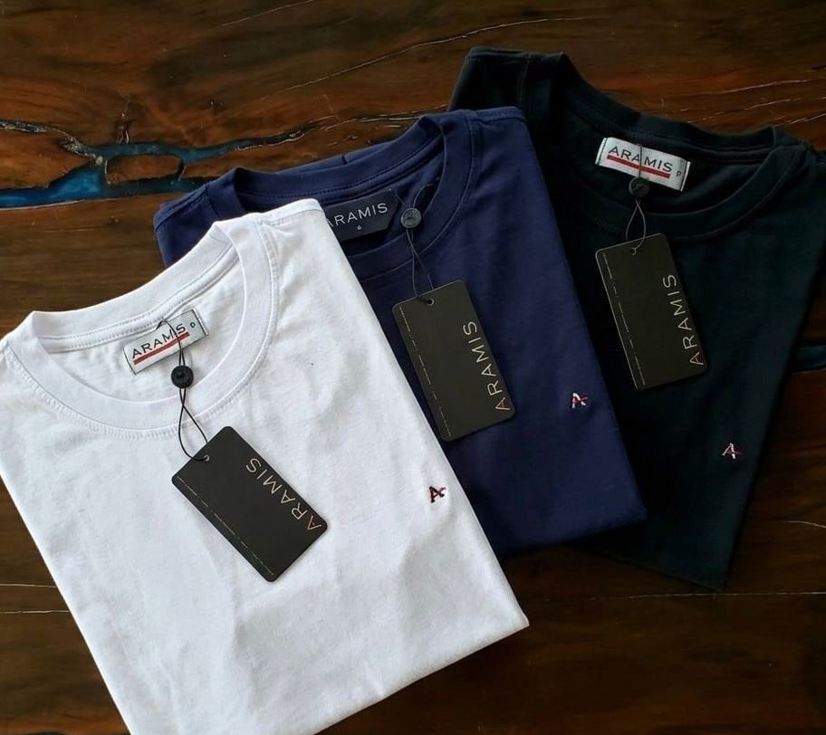Kit Camisetas Aramis Pretabrancaazul Marinho - Original