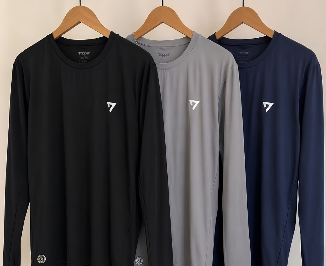 Kit 3 Camisetas Térmicas UV50 Manga Longa