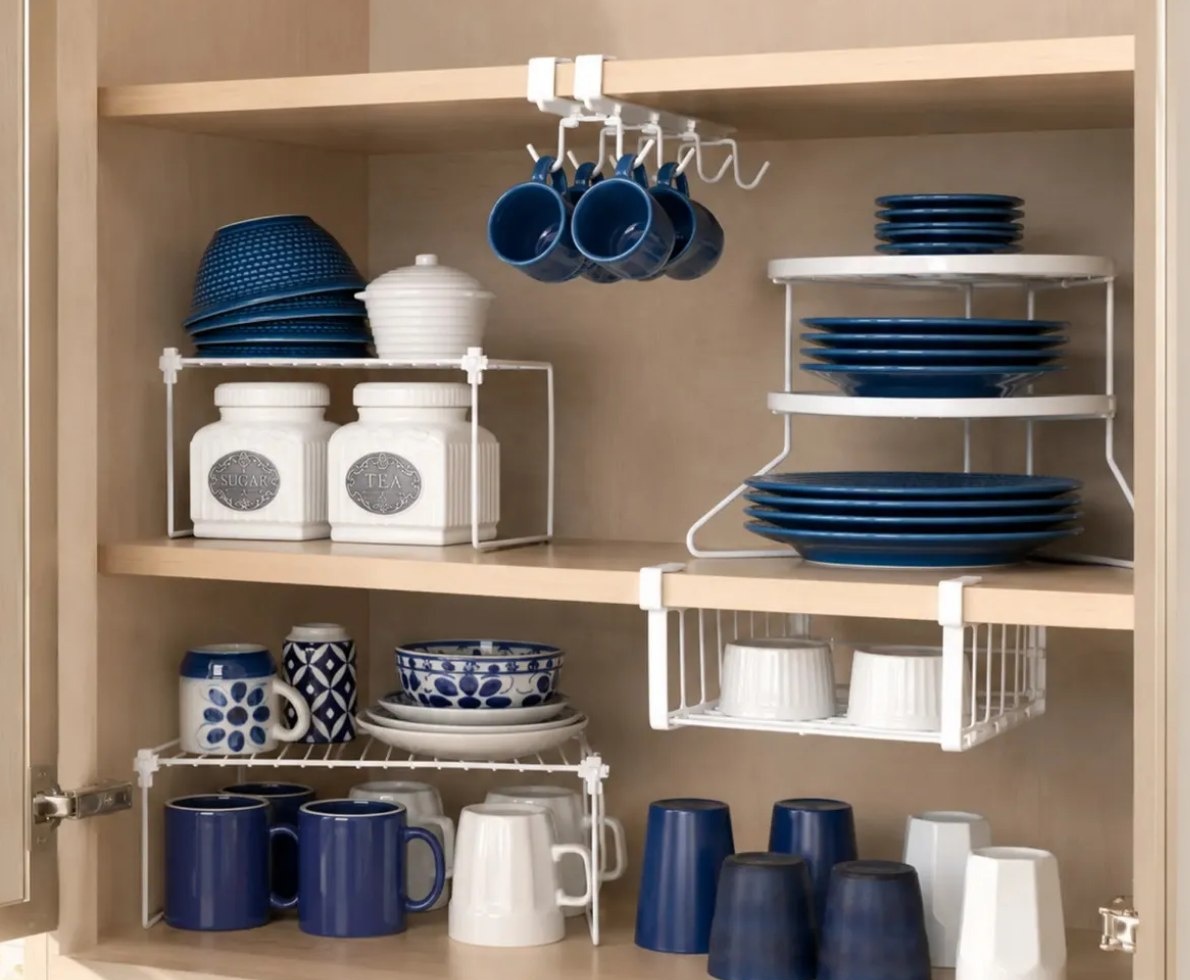 Kit com 5 Organizadores de Armário de Cozinha