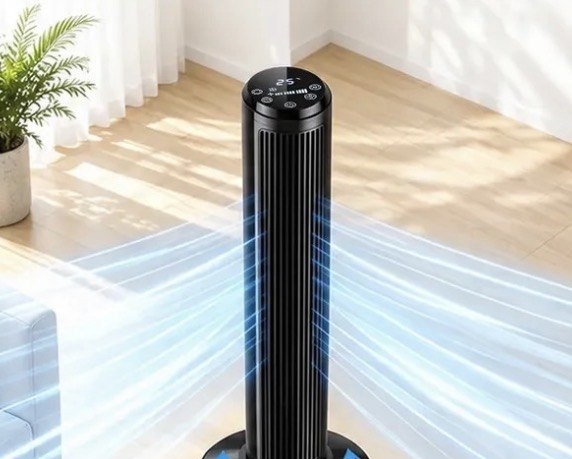 Ventilador de Torre Hivento Silencioso com Controle Remoto e Oscilação