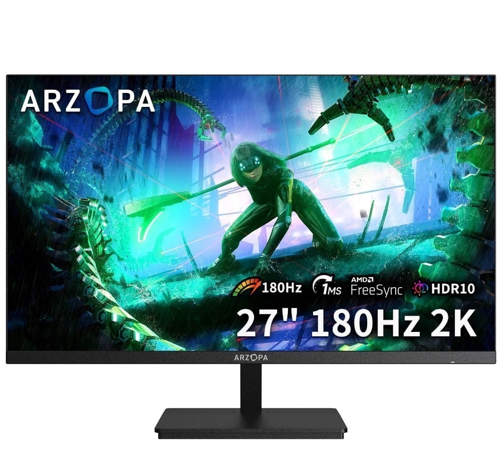 Monitor Gamer ARZOPA M1RC, 27 2K QHD 180Hz IPS, 1ms, 115 sRGB, USB-C, HDMI, Display Port