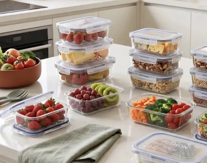Kit 10 Pote De Vidro Marmita Hermético 370ml Freezer Fitness Rishon