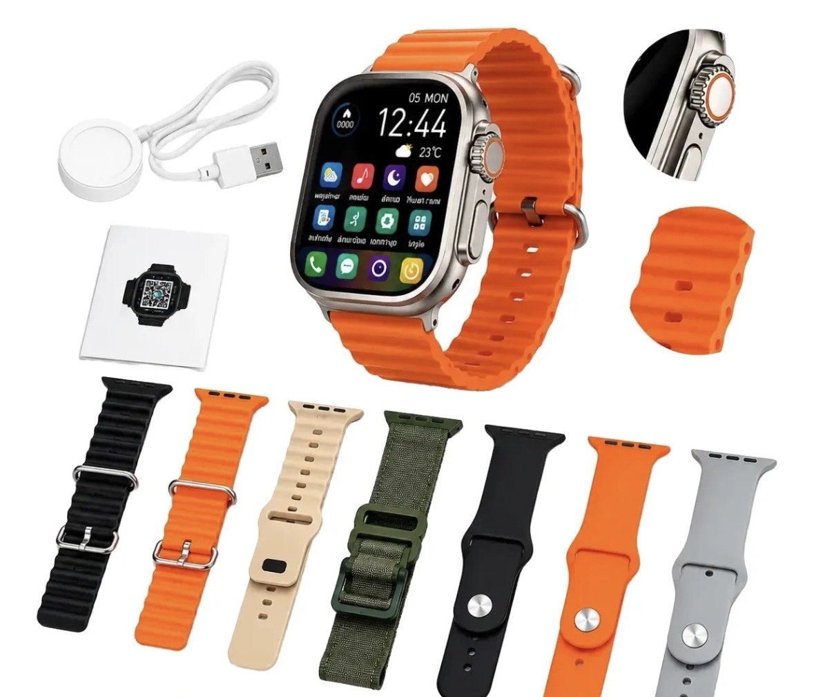 Relógio Smartwatch Wisme Ws10-2 Com Kit 7 Pulseiras