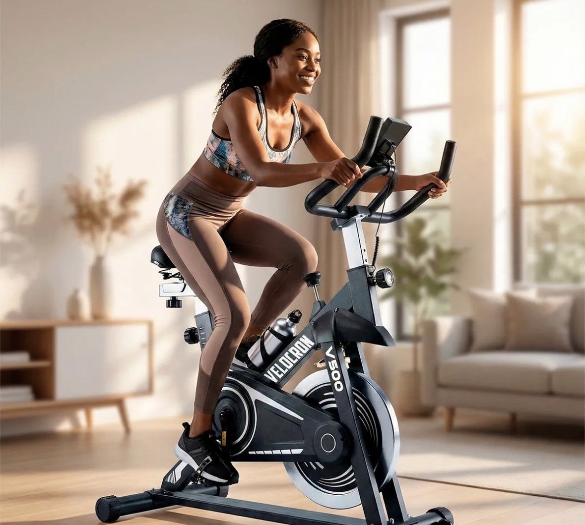 Bicicleta Ergométrica Spinning Inércia 5kg Velocron V500 Preto