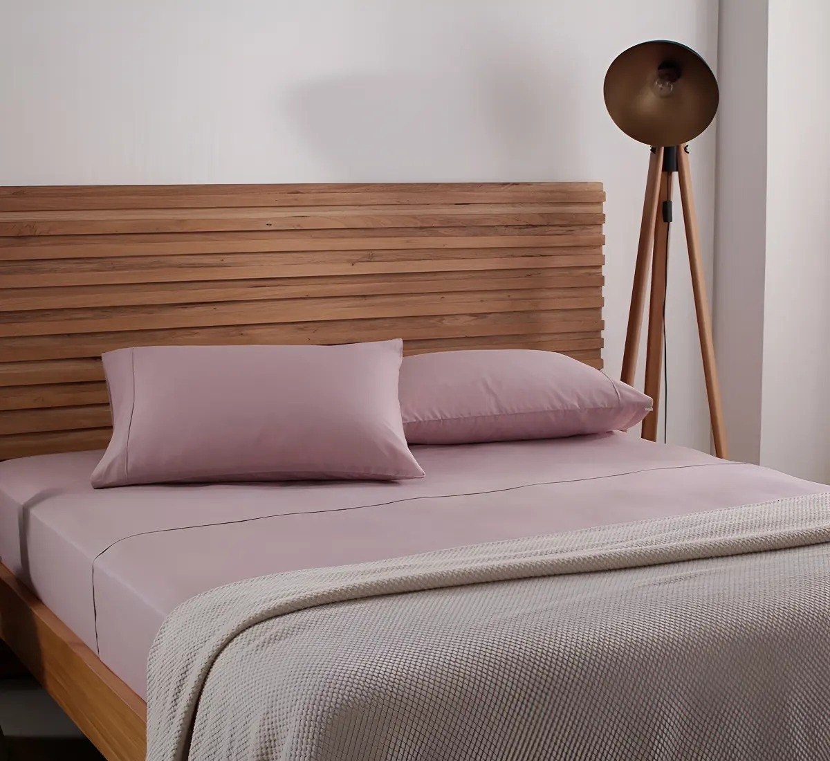 Jogo De Cama Super King Buddemeyer Cotton Essential Cor Rosa-004
