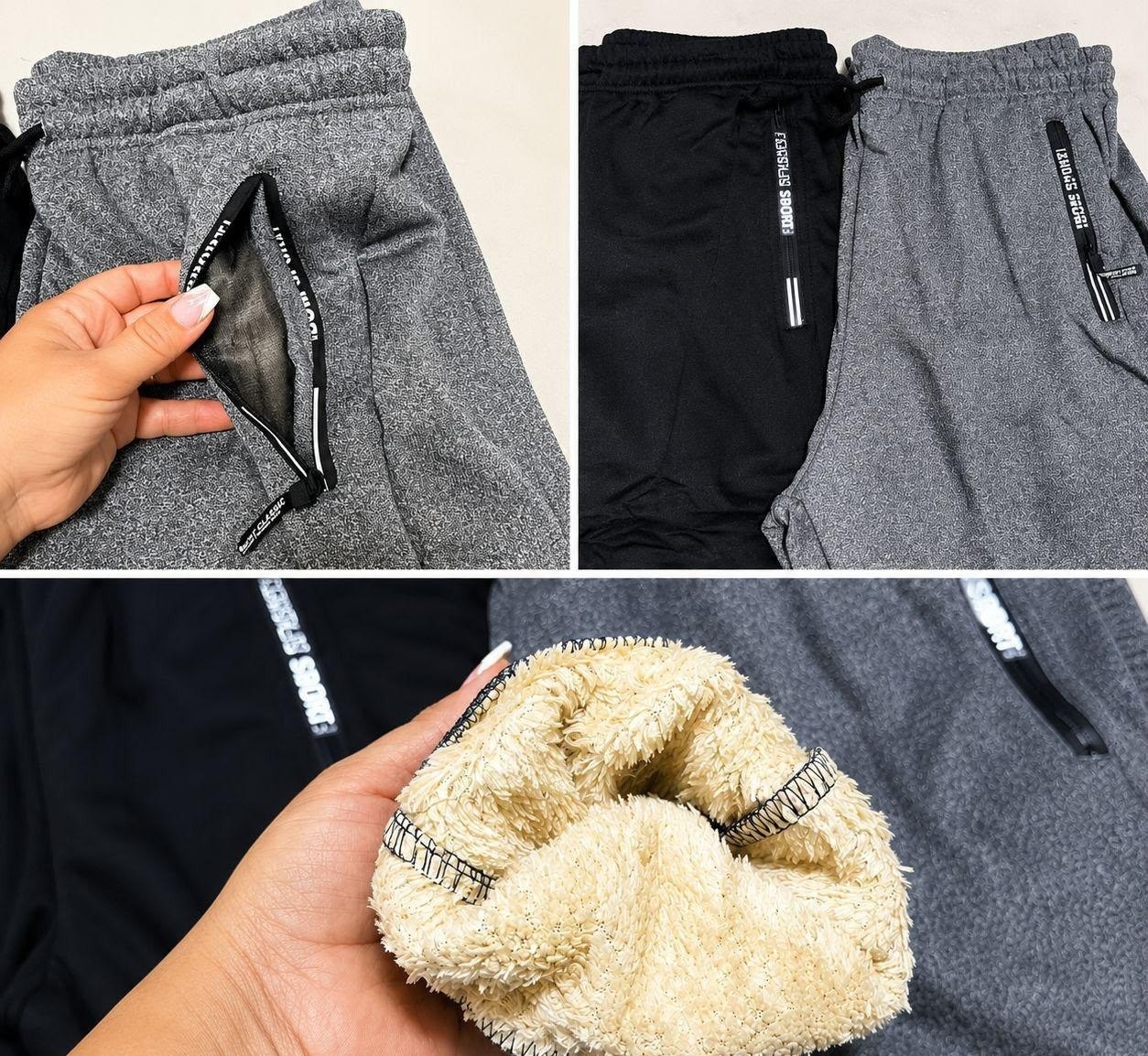 Calça Moletom De Lã Grossa 2 cores