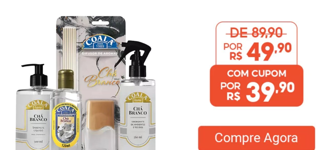 Kit Coala Home Chá Branco - 4 Itens