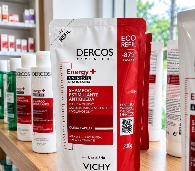 Refil Shampoo Estimulante Antiqueda Energy Dercos Vichy 200g