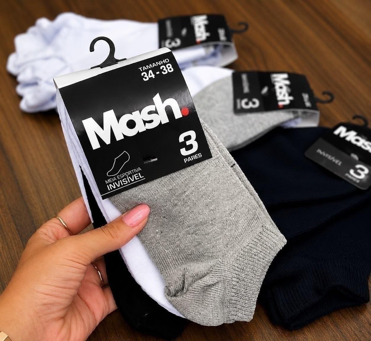 Kit com 10 Pares de Meias Mash Invisível