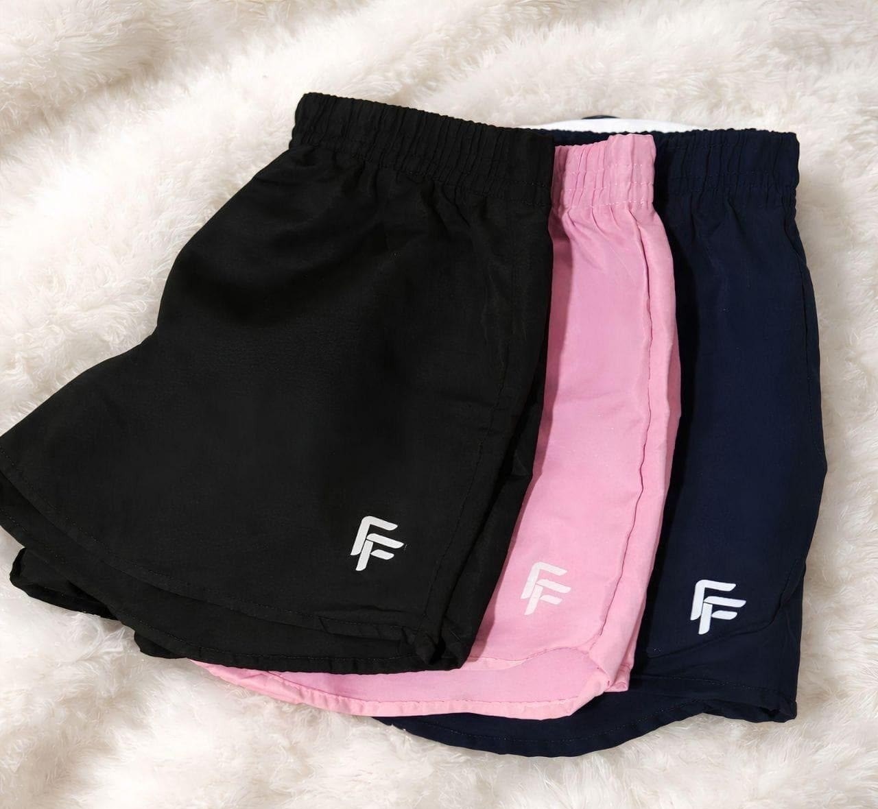 Kit com 3 Shorts Tactel Meninas