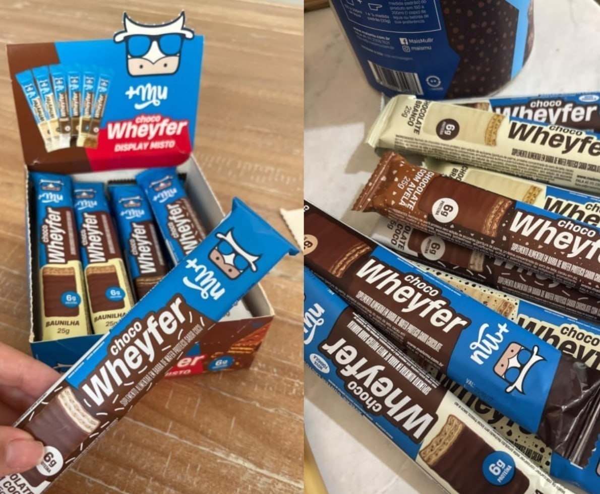 Mu Chocowheyfer Proteico Caixa Mista - 12 unidades, 6g de proteína