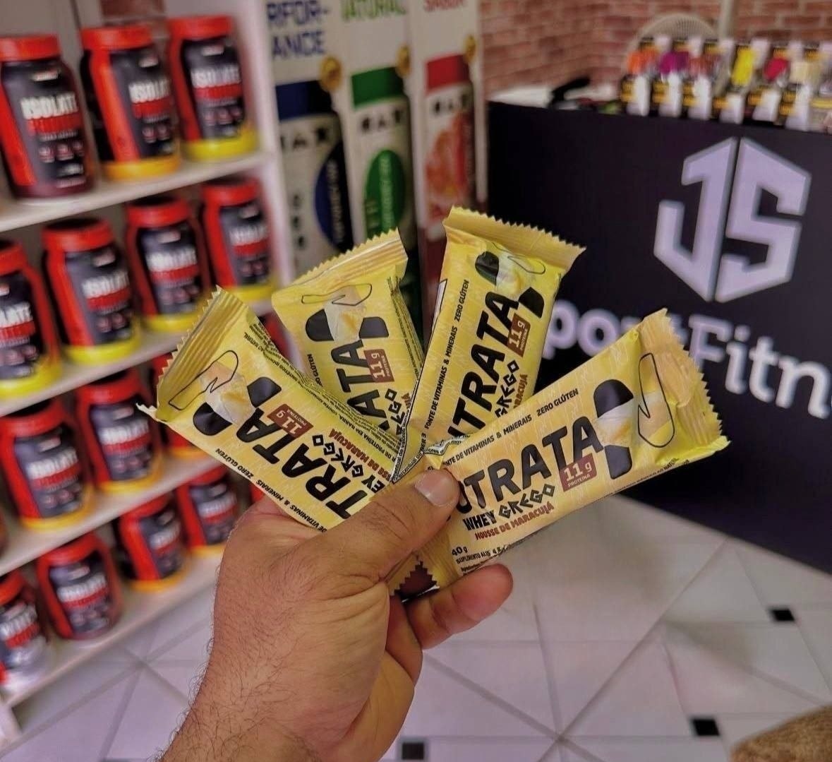 Barra Whey Grego 40g 12 Unidades Mousse De Maracujá Nutrata