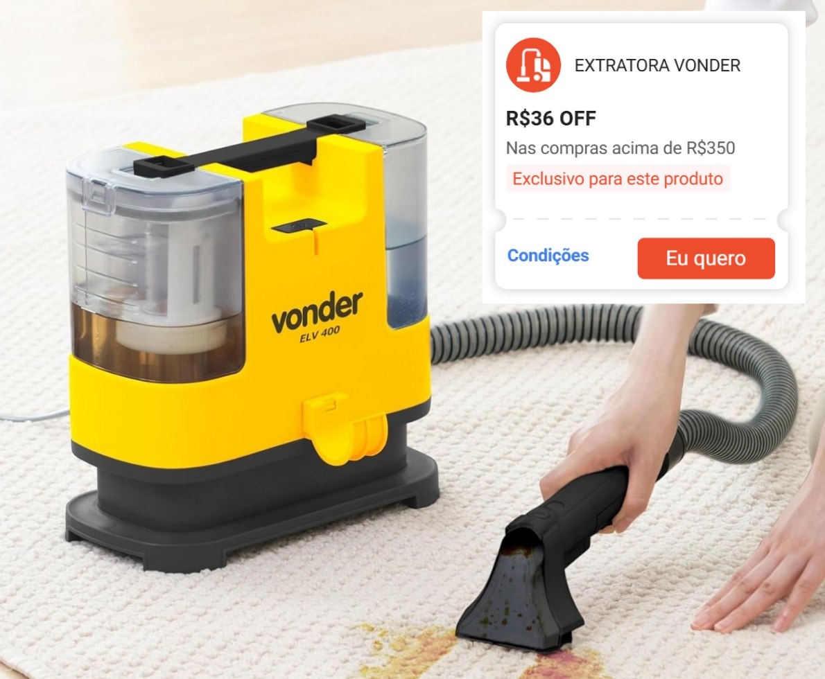 Extratora Portátil Para Limpeza Vonder