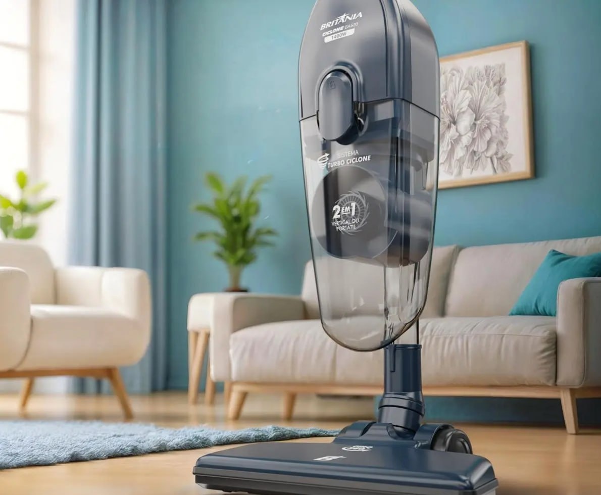 Aspirador de Pó Vertical Britânia 2 em 1 1400W 1,5L 127V