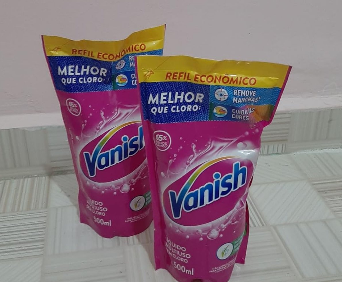 Tira Manchas Líquido Vanish Oxi Action Pink Refil 500ml para Roupas Coloridas