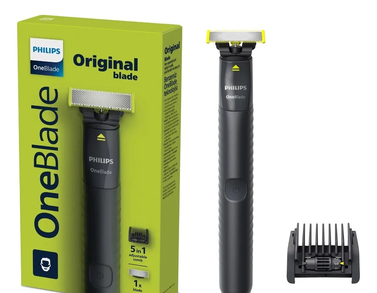 Barbeador e Aparador Elétrico Philips OneBlade com Pente 5 em 1