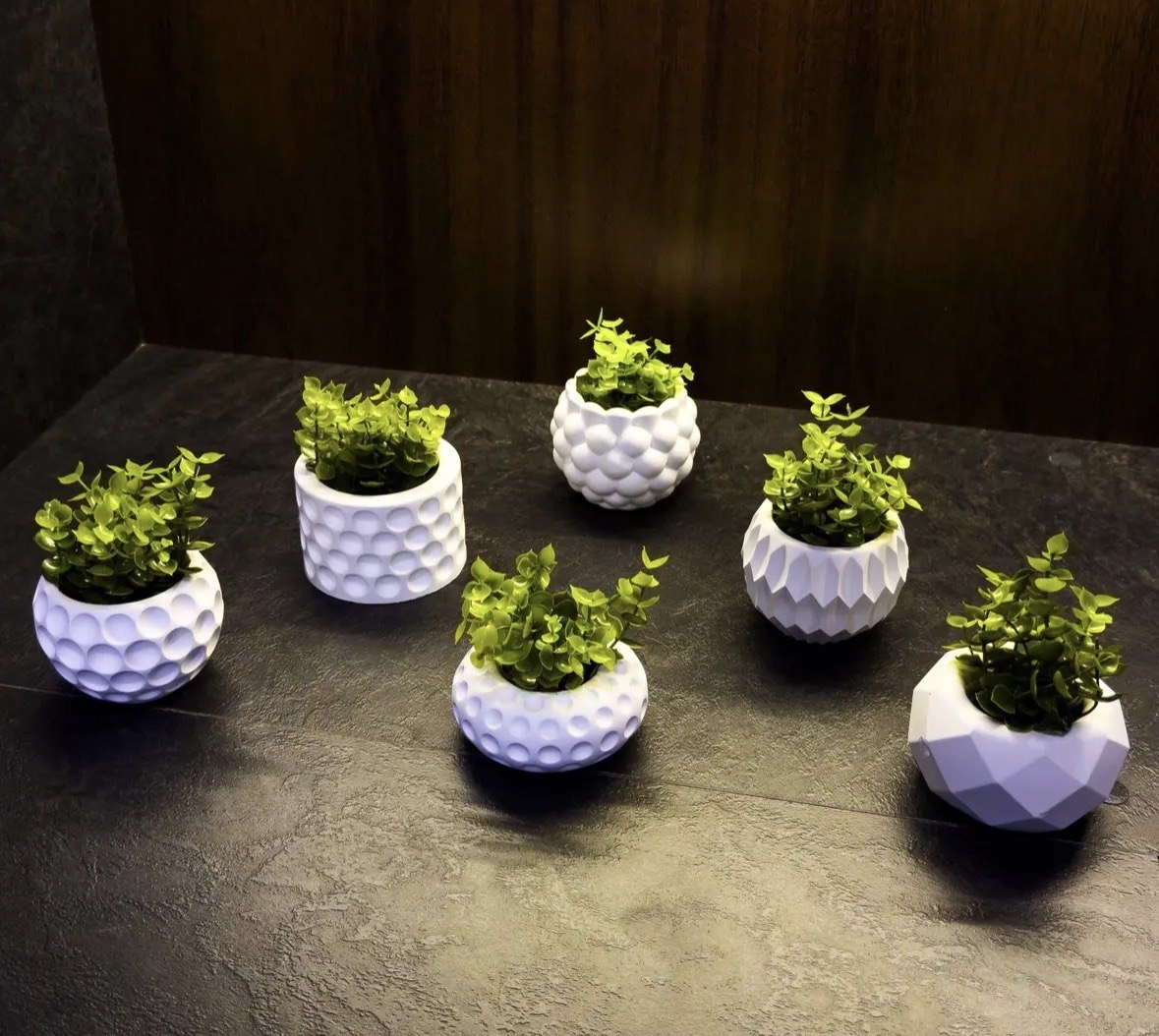 Kit 6 Vasos Decorativos C Planta Artificial Enfeite Casa Nf
