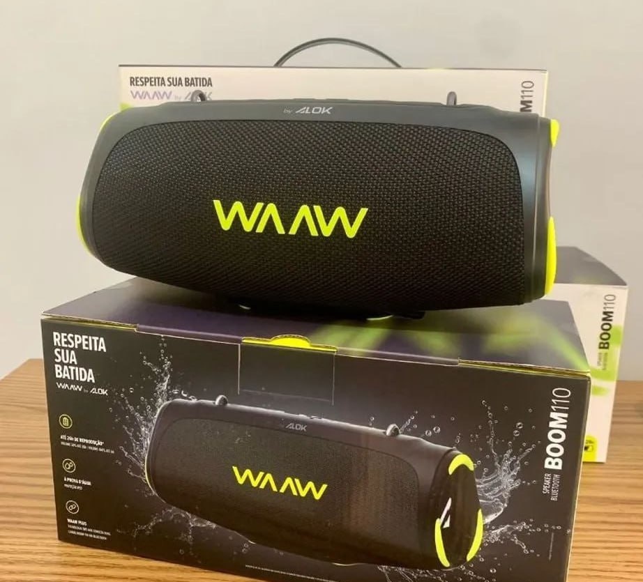 WAAW by ALOK Caixa de Som Bluetooth BOOM Boombox 40W