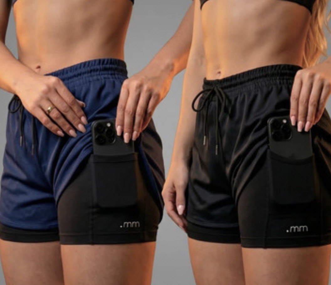 Kit 2 Short Duplo Compressão Fitness Bermuda Treino Feminino