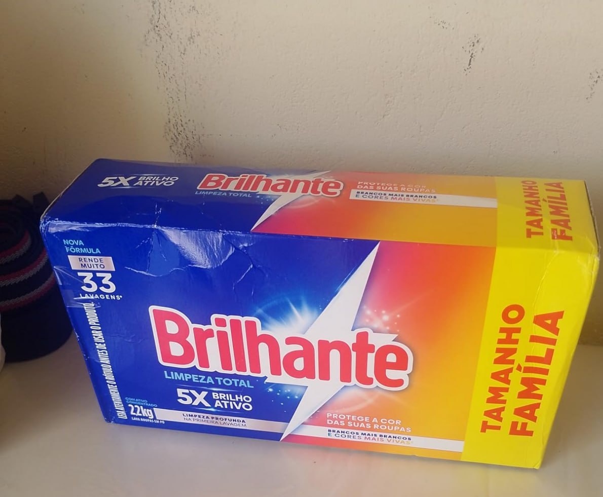 Sabão Em Pó Brilhante Limpeza Total 2,2kg